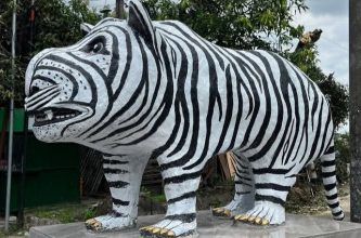 Patung macan putih kediri