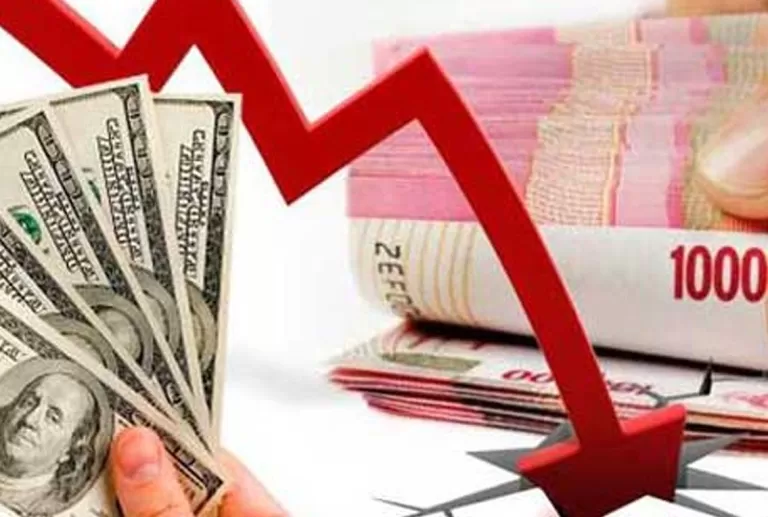 Ilustrasi rupiah yang melemah catrawarta Ilustrasi rupiah yang melemah