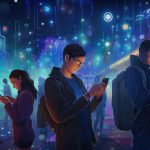 Ilustrasi generasi muda yang memantau pergerakan aset investasi melalui perangkat digital mencerminkan tren gen z dan milenial yang semakin akrab dengan emas digital sebagai instrumen lindung nilai dan strategi keuangan jangka panjang