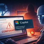 Ilustrasi kebocoran data pada layanan ai perkantoran ketika sistem cerdas yang dirancang membantu pekerjaan justru membuka celah terhadap email berlabel rahasiamenandai rapuhnya batas privasi di era kerja digital