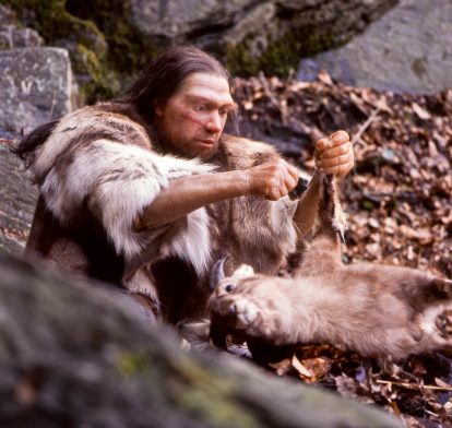 Ilustrasi Neanderthal di Eurasia, jejak genetiknya masih hidup dalam DNA manusia modern.