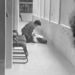 Potongan gambar video yang menampilkan pembacokan di depan ruang sidang uin suska riau kamis 26 februari 2026