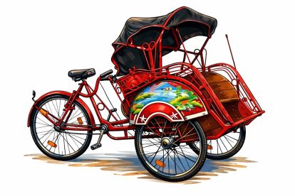 Ilustrasi becak