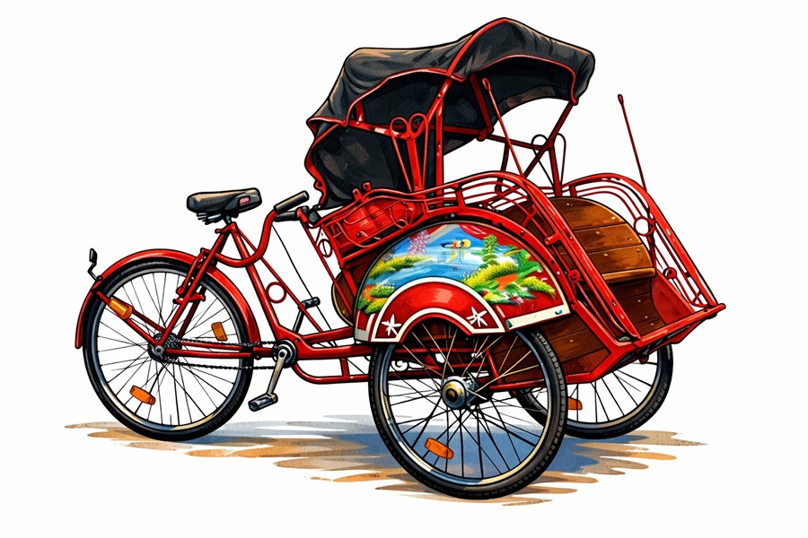 Ilustrasi becak