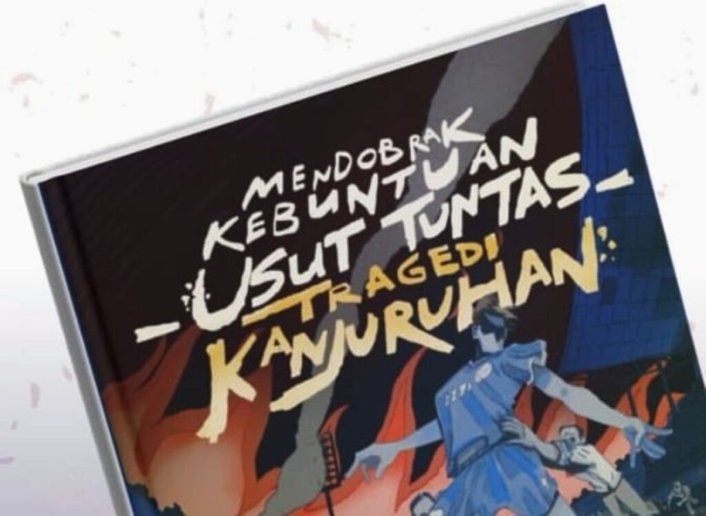 Illustrated bookdvd cover with a blue clad figure amid flames and bold white text across a dark background