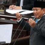 Prabowo saat sedang pidato
