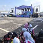 Suasana acara senam lengang karena ribuan siswa sudah pulang di sgmrp pamekasan sumber  kompas
