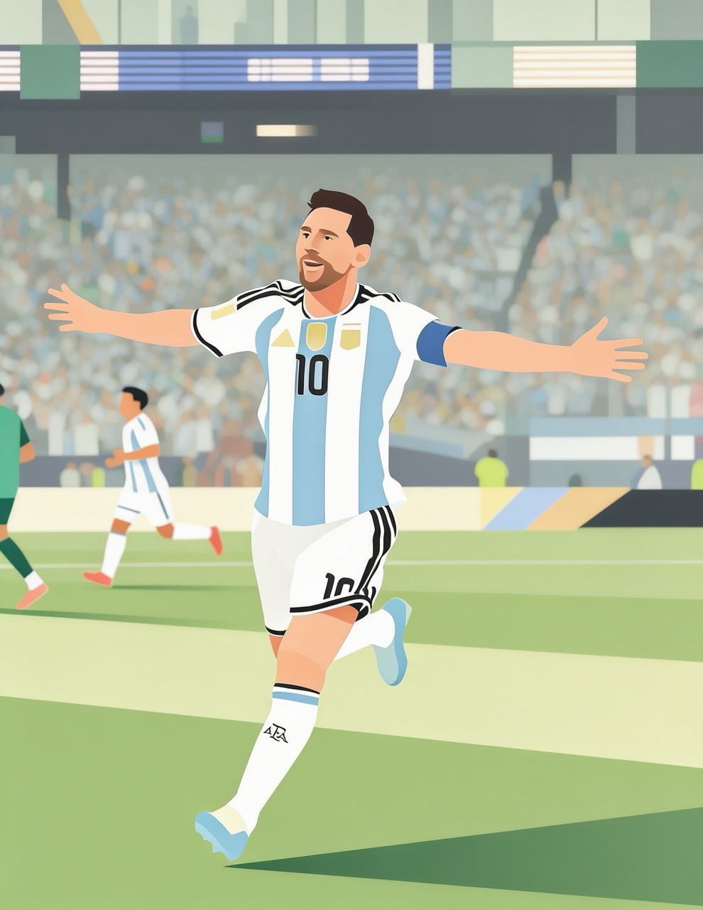 Ilustrasi messi catrawarta Lionel messi