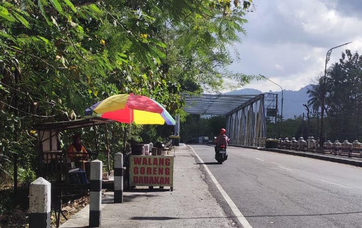 Penjual walang goreng di kawasan Tahura Gunungkidul mempertahankan usaha di tengah populasi belalang yang semakin menurun.