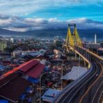 Ilustrasi hari jadi kota manado 14 juli dan jembatan ikonik