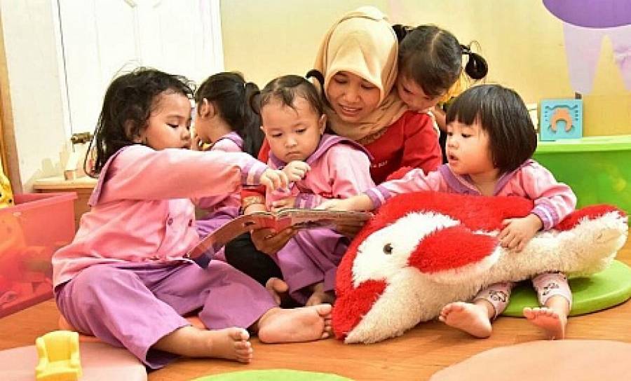 Suasana di sebuah paud di kabupaten buleleng bali
