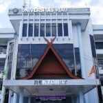 Gedung rektorat universitas riau tampak depan