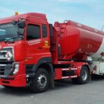 Ilustrasi truk pertamina pengangkut bbm yang kini sopirnya digantikan sementara oleh personel tni di sumut
