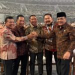 Lima pimpinan lembaga negara di harkopnas ke 79 berfoto bersama